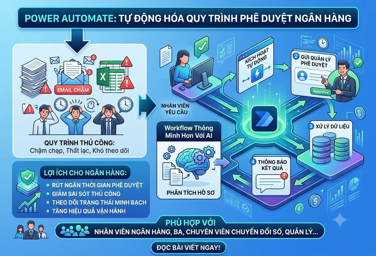 Power Automate: Biến quy trình phê duyệt ngân hàng thành Workflow tự động