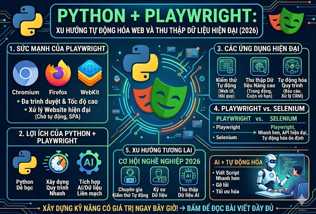 Python + Playwright Automation: Xu Hướng Tự Động Hóa Kiểm Thử Và Web Scraping Hiện Đại